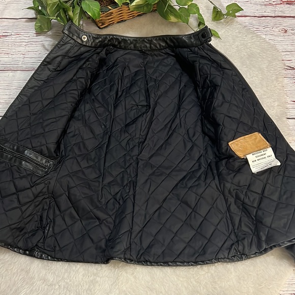 TAURUS Black Canadian Genuine Leather Quilted Liner Zippers Moto Coat - Picture 14 of 16